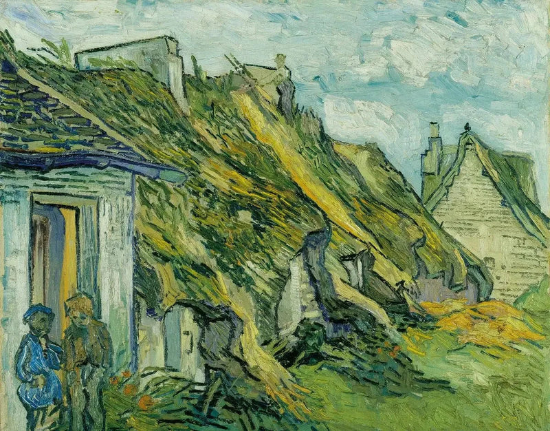 Olkikattoiset graniittimökit Chaponvalissa - Vincent van Gogh