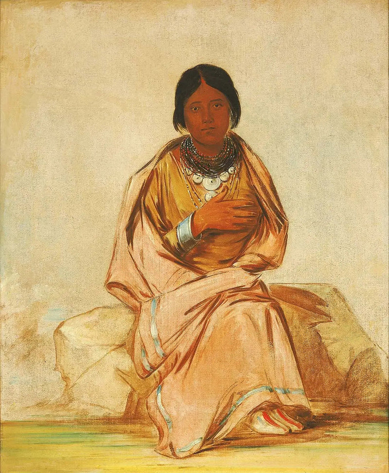 Chee-a-ex-e-co, Tytär sarvittomasta peurasta - George Catlin
