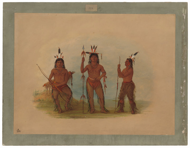 Chef aléoutien et deux guerriers - George Catlin