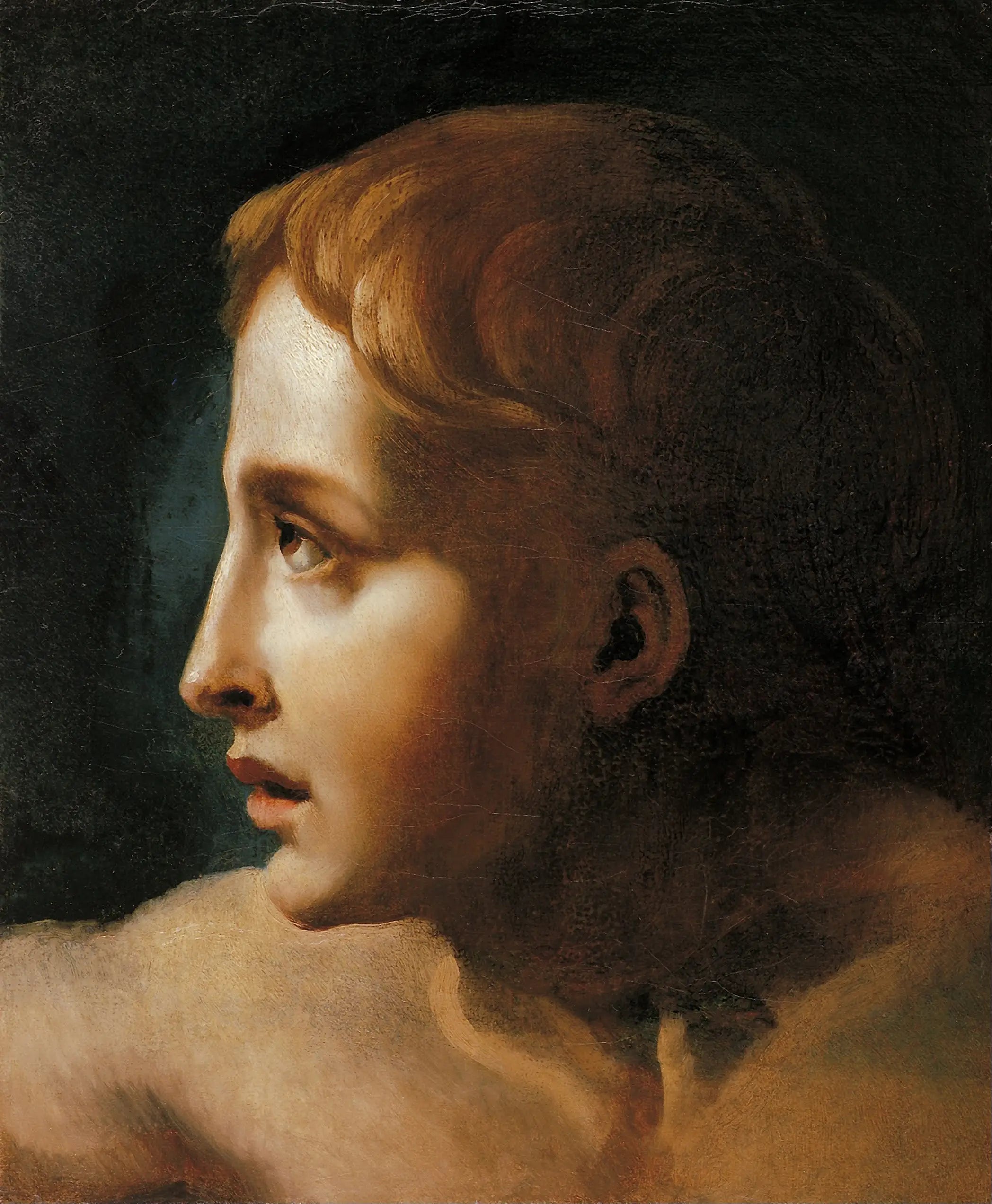 Reproduction du tableau « Chef d'un jeune - Théodore Géricault » par Alpha Reproduction en peinture à l’huile