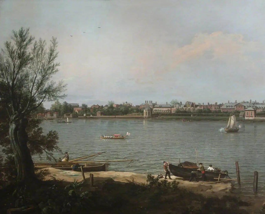 Chelsea Tamisen rannalta Battersea Reachiin - Canaletto