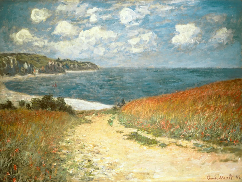 Polku vehnäpellossa Pourvillessä - Claude Monet