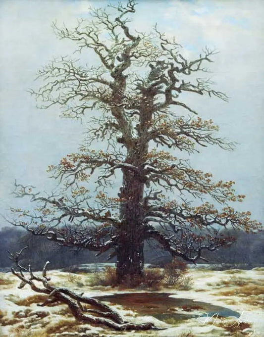 Chêne dans la neige - Caspar David Friedrich - Reproductions de tableaux et peintures haut de gamme