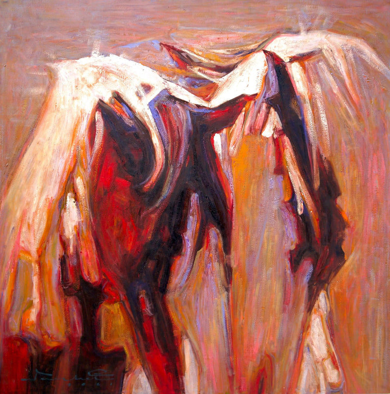 Abstrakti hevonen | 100 x 100 cm