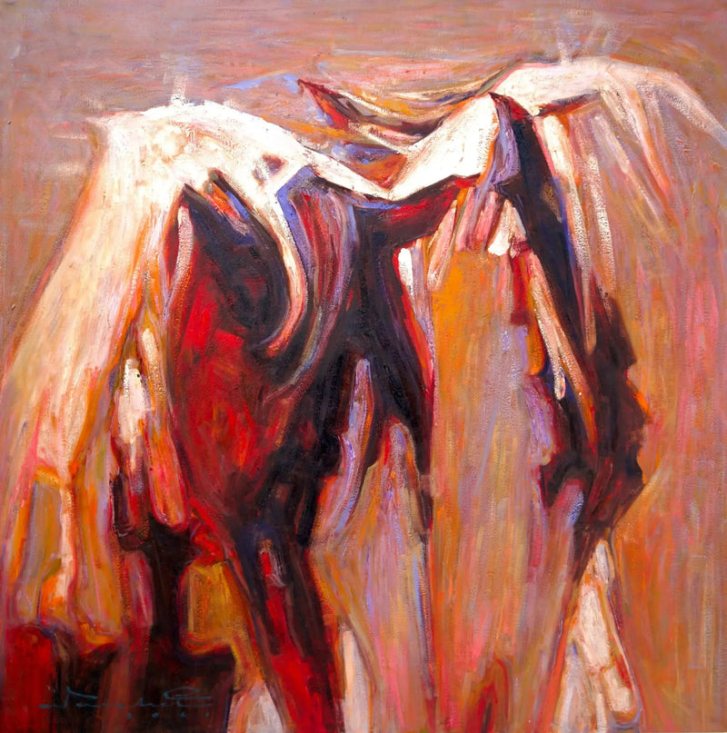Abstrakti hevonen | 100 x 100 cm