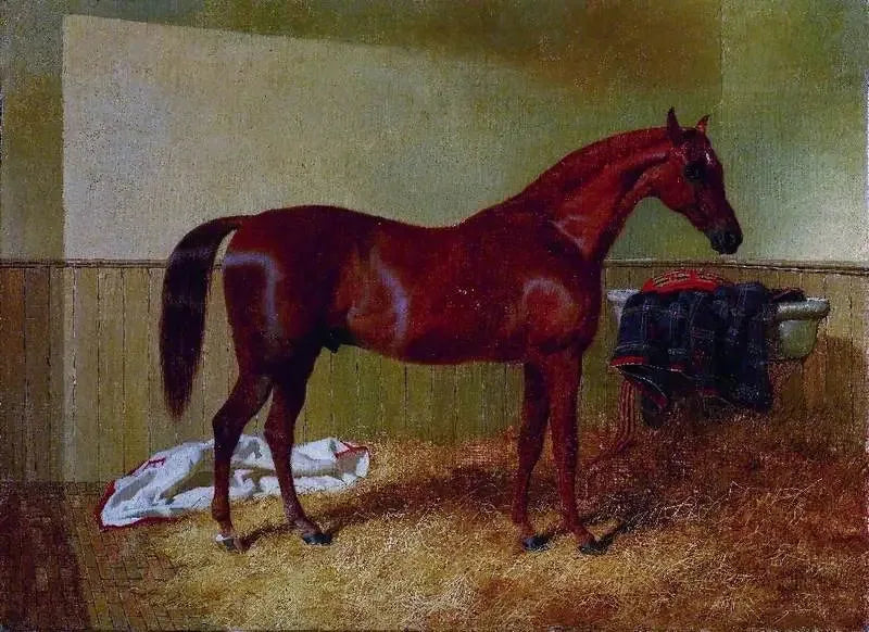 Aasinhevonen tallissa - John Frederick Herring, Sr.