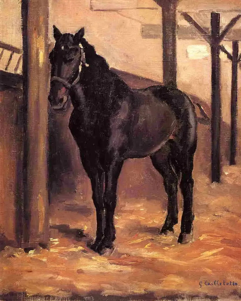 Ruskearuuna tallissa - Gustave Caillebotte