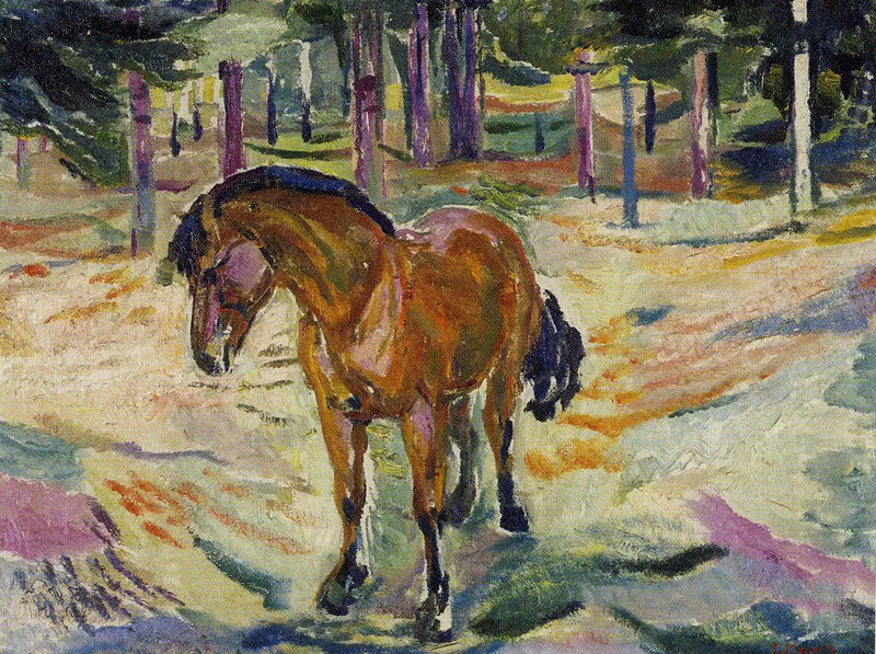 Hevonen maisemassa - Edvard Munch