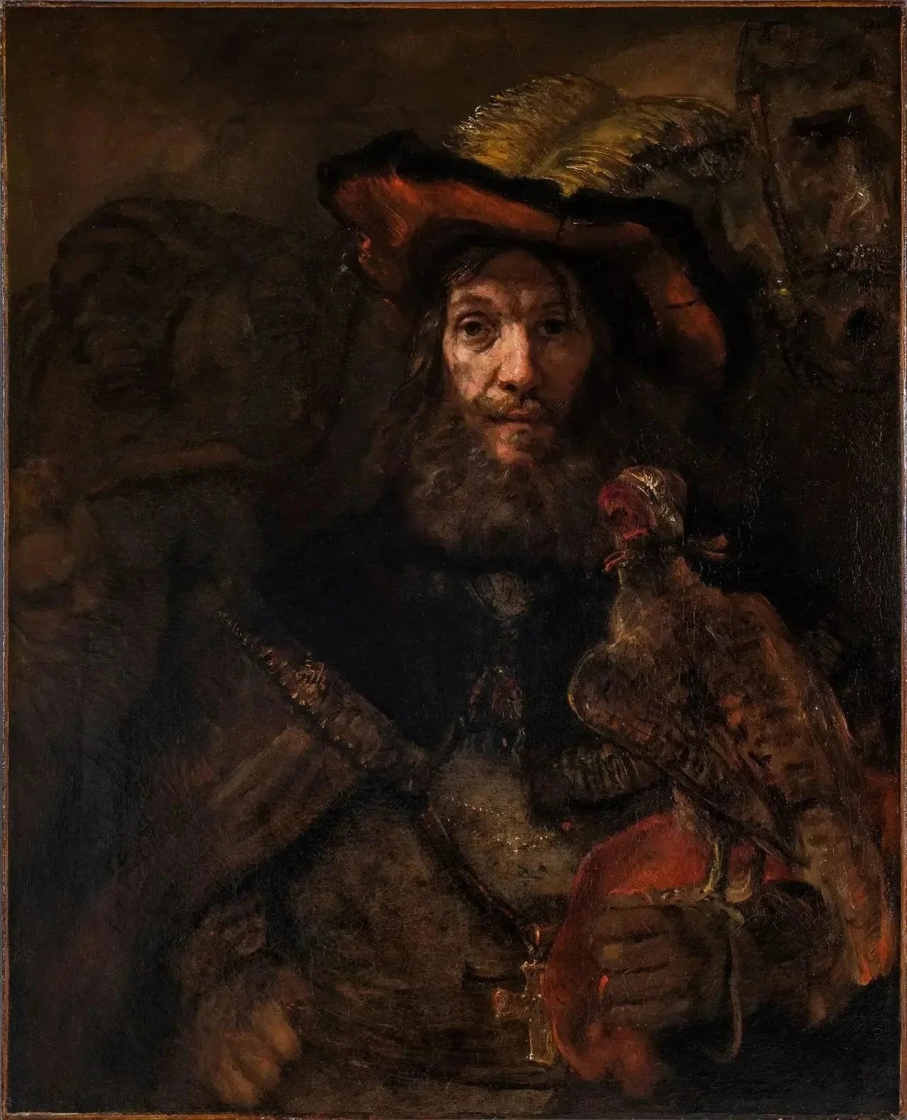 Le Chevalier au faucon, peut-être saint Bavon — Rembrandt, vers 1661, Göteborgs konstmuseum