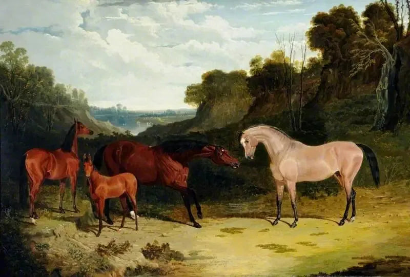 Hevosia maisemassa - John Frederick Herring, Sr.