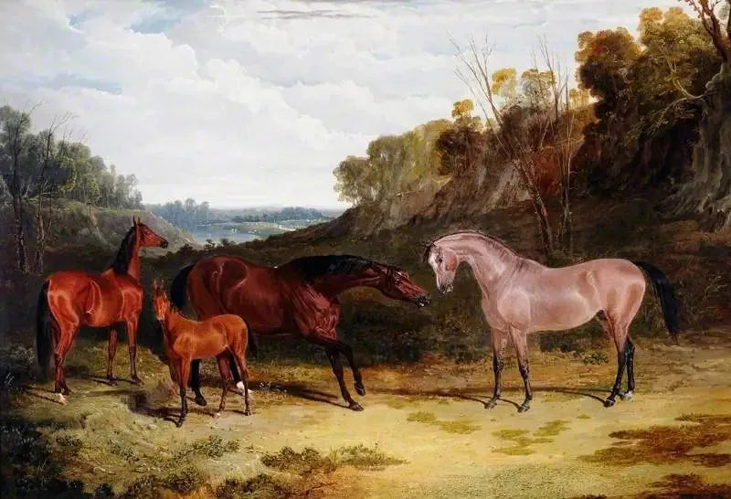Hevosia maisemassa - John Frederick Herring, Sr.