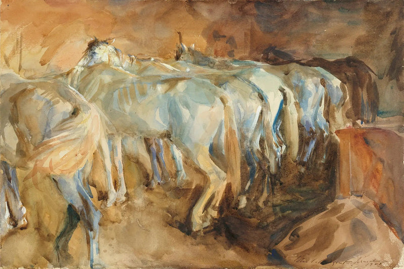 Bussin hevoset Jerusalemissa - John Singer Sargent