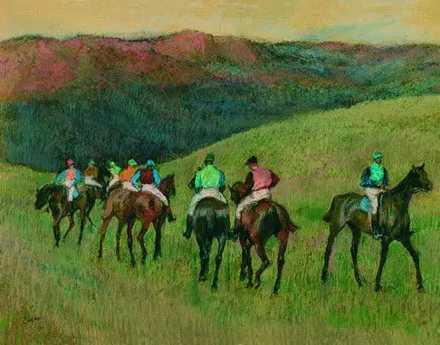 Kilpahevoset maisemassa - Edgar Degas