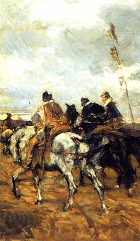 Hevoset ja ritarit - Giovanni Boldini