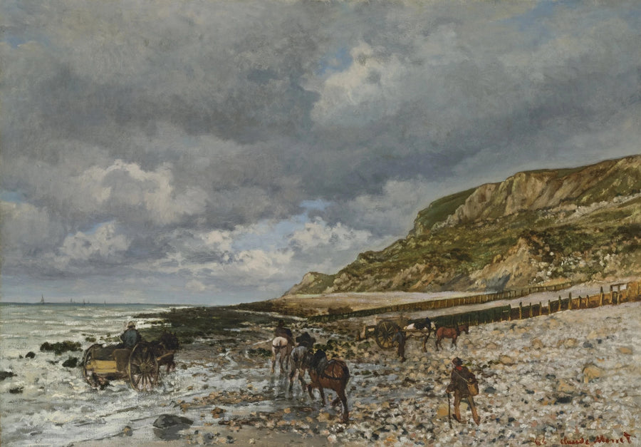 Hevoset Hève W40: n kärjessä - Claude Monet