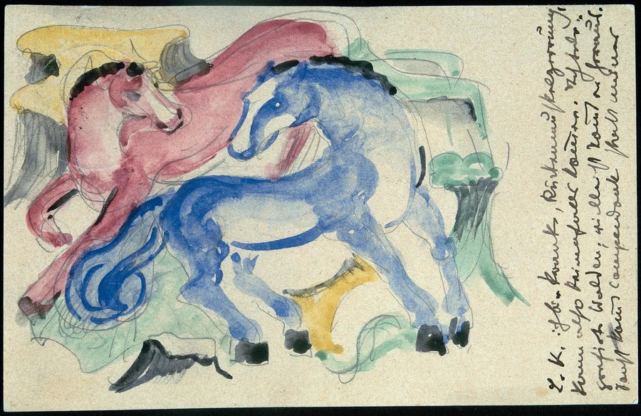 Punaiset ja siniset hevoset - Franz Marc