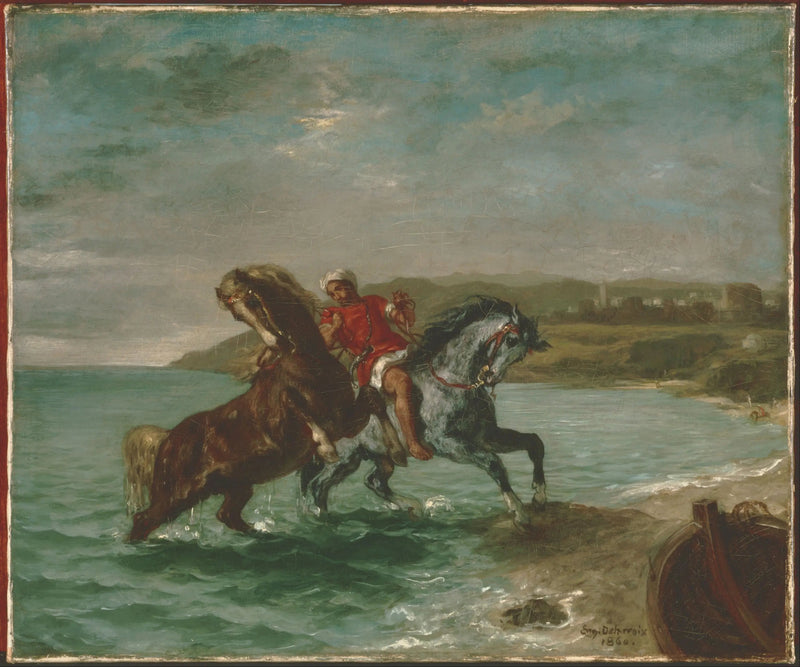 Merestä nousevat hevoset - Eugène Delacroix