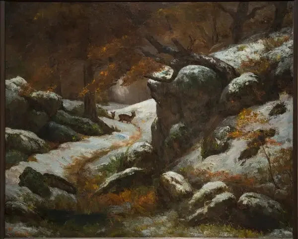 Pieni hirvi lumessa - Gustave Courbet