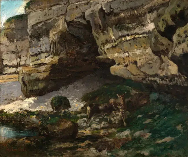 Porsaat lähteessä - Gustave Courbet