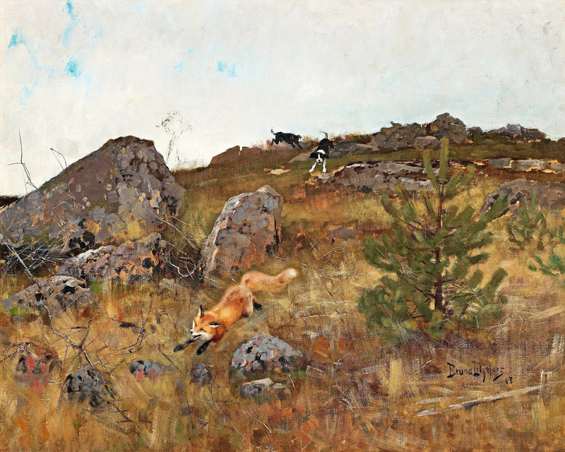 Ketunmetsästyskoirat syksyllä - Bruno Liljefors