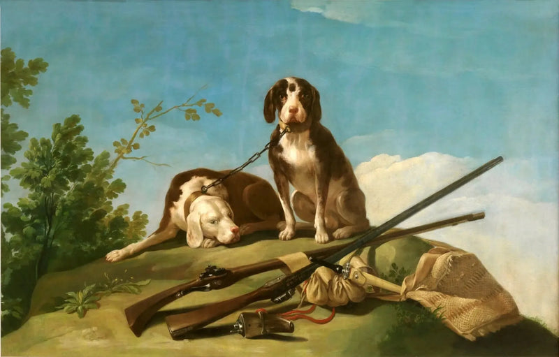 Koirat ja metsästystyökalut - Francisco de Goya