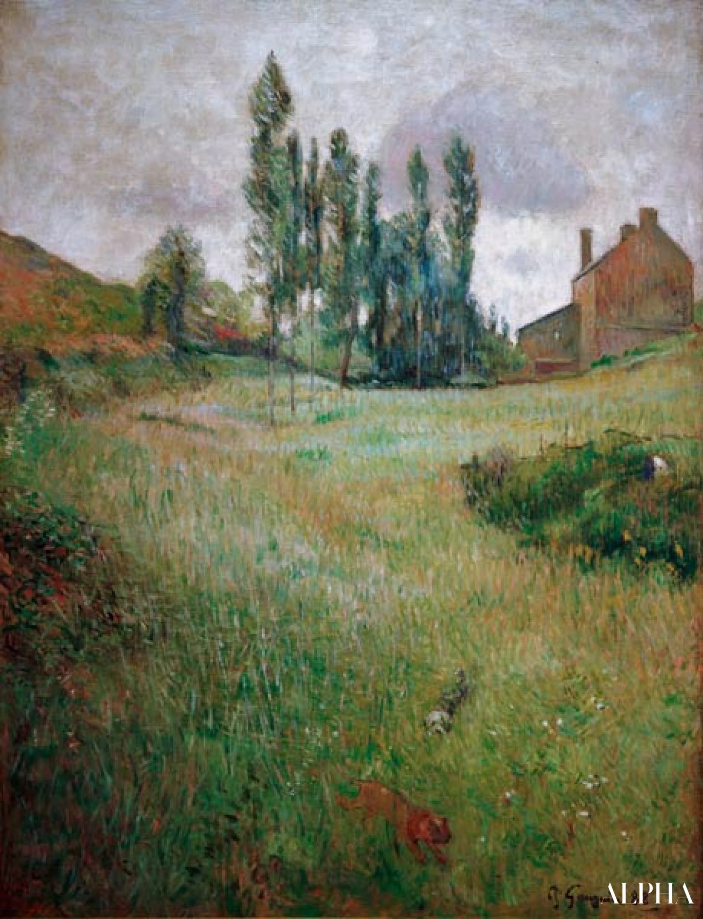 Koirat lainassa - Paul Gauguin - Korkealaatuiset taulujen ja maalauksien reproduktiot