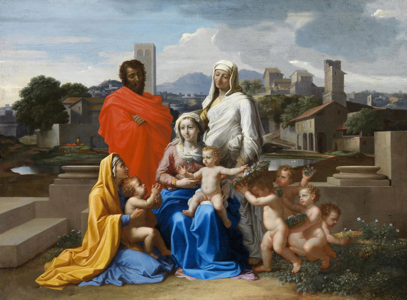 Pyhän perheen luvut kymmenen - Nicolas Poussin