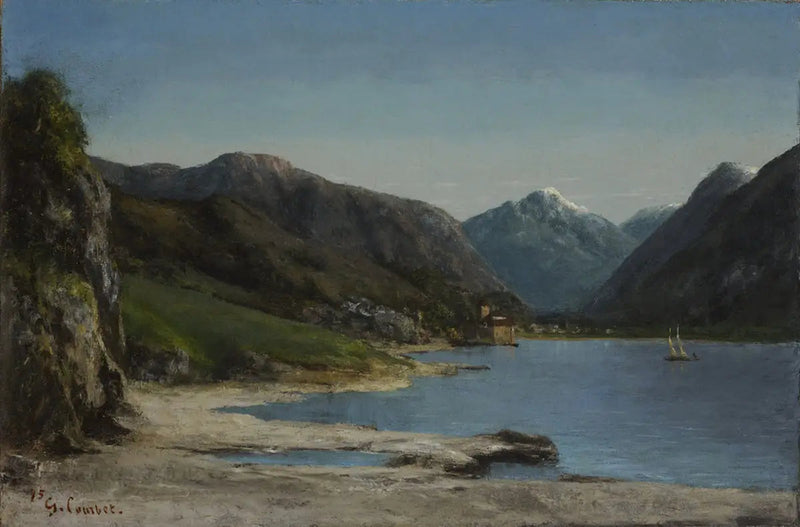 Chillon, kaukaa - Gustave Courbet