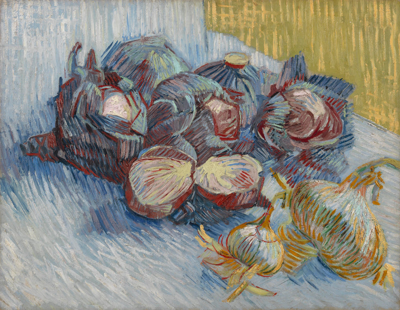 Punaiset hiilet ja valkosipuli - Vincent van Gogh