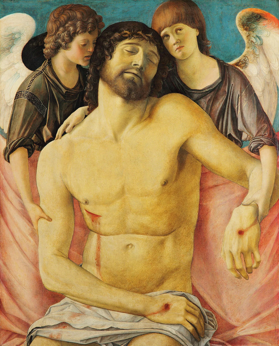 Kristus kuollut, tuettu kahden enkelin avulla - Giovanni Bellini