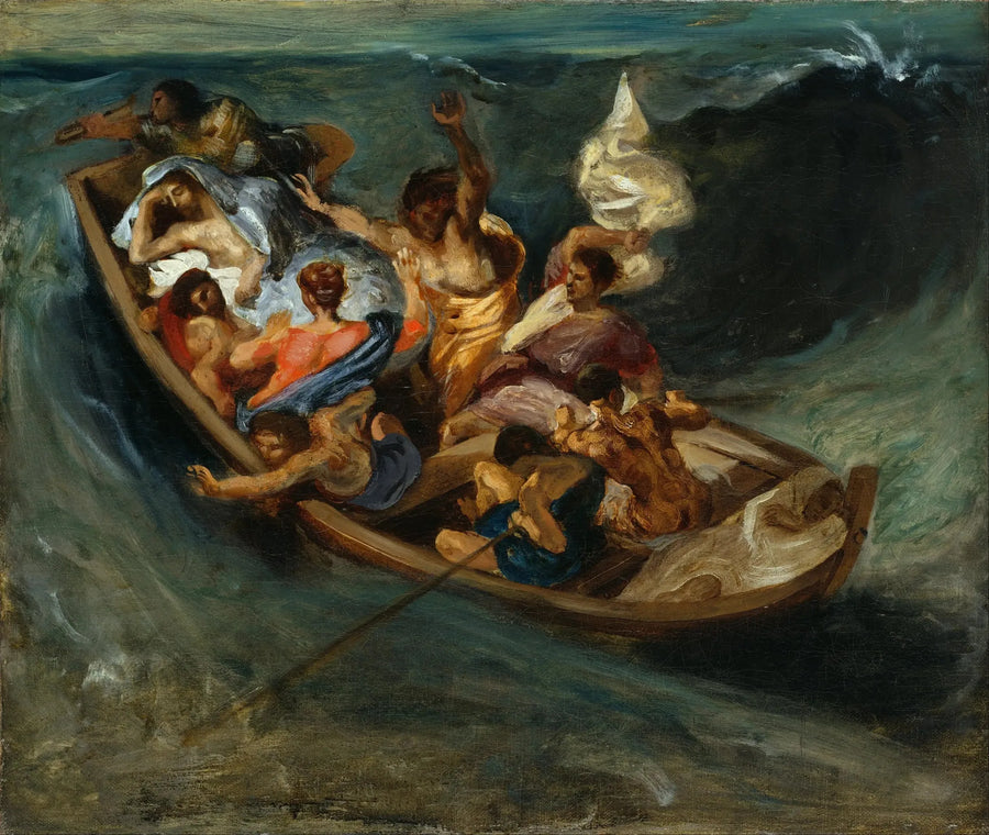 Kristus Galileanjärvellä - Eugène Delacroix