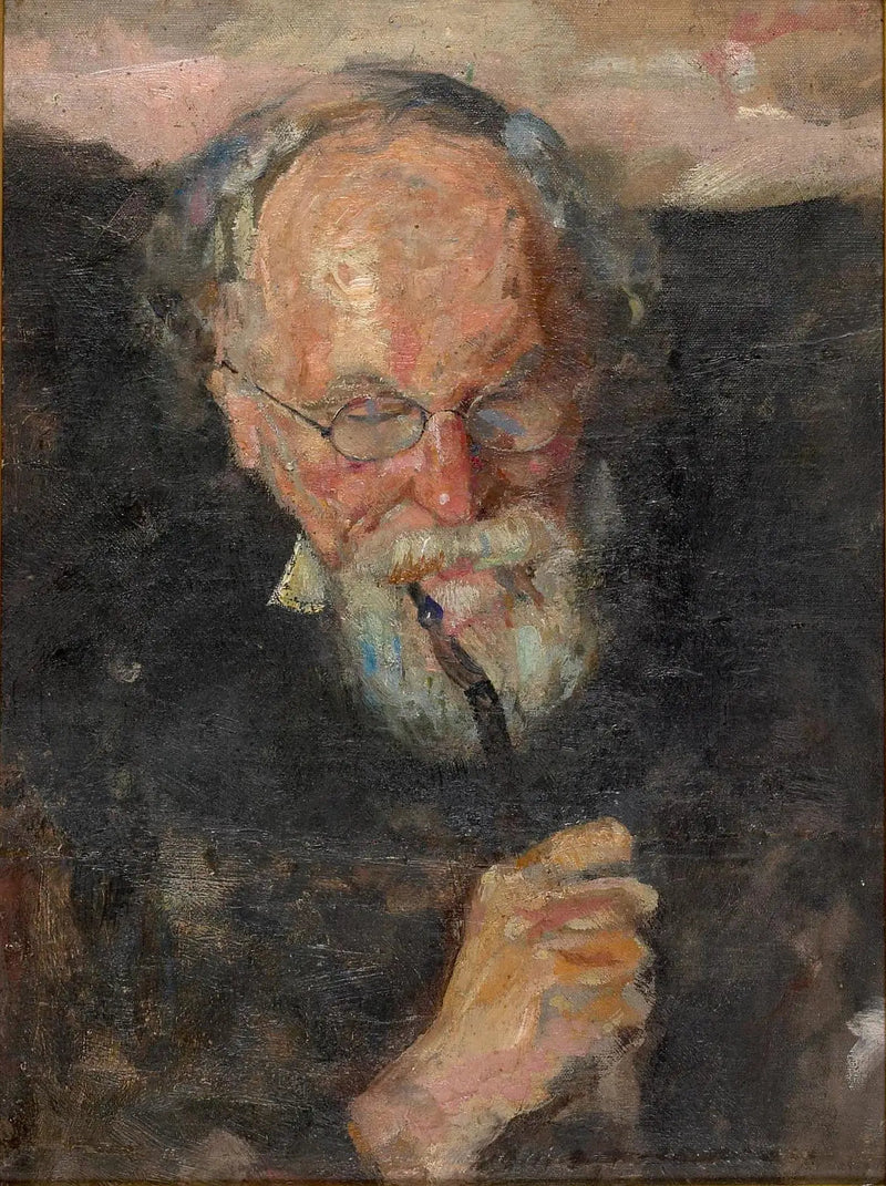 Christian Munch piippuineen - Edvard Munch