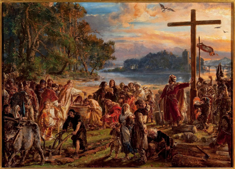 Puolan kristillistäminen 966 jKr. - Jan Matejko