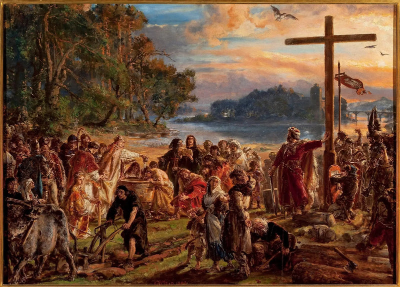 Puolan kristillistäminen 966 jKr. - Jan Matejko