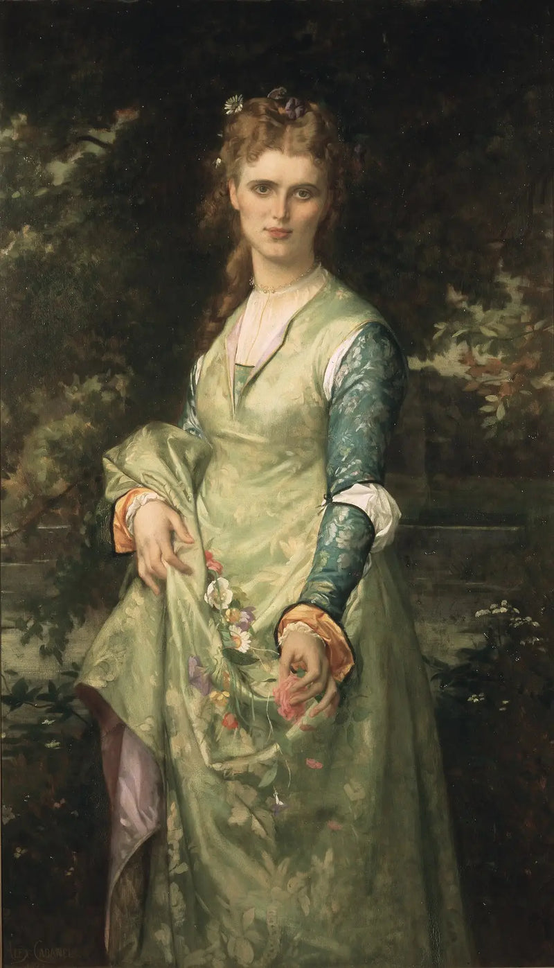Christina Nilsson, 1843-1921, oopperalaulaja, kuten Ofelia - Alexandre Cabanel