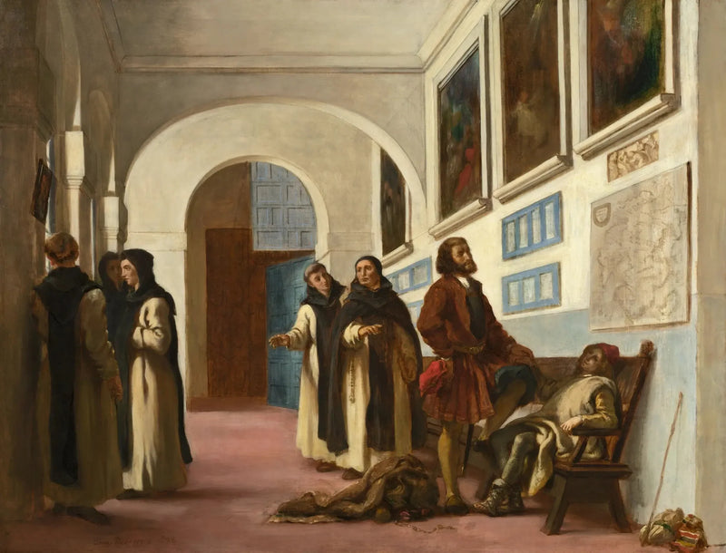Kristoffer Kolumbus ja hänen poikansa La Rábidassa - Eugène Delacroix