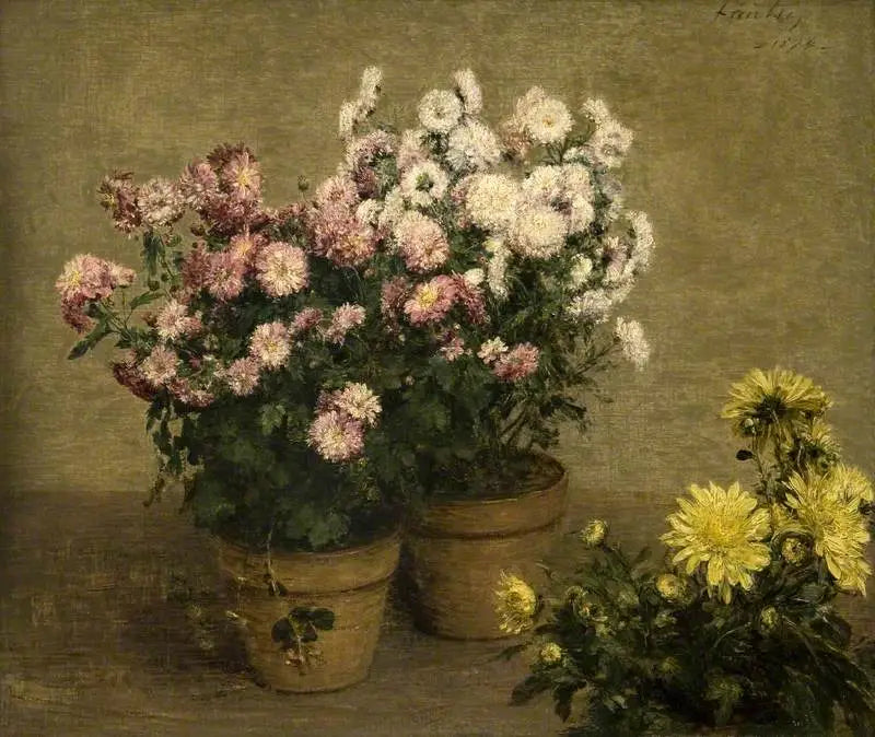 Krysanteemit - Henri Fantin-Latour