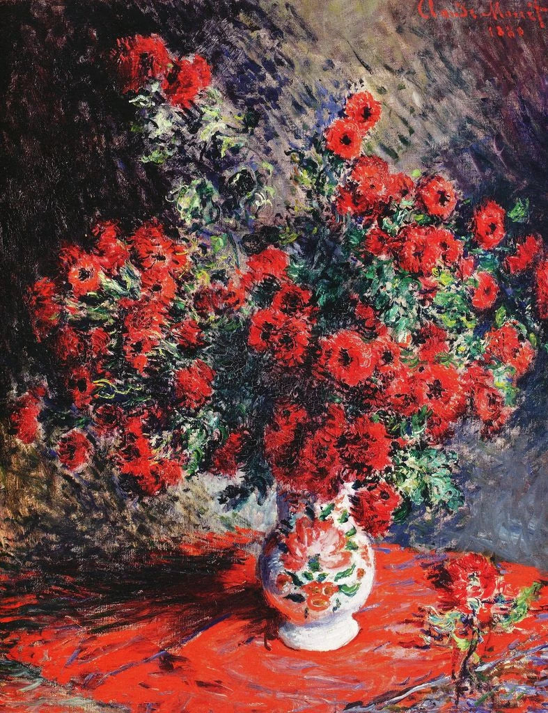 Punainen krysanteemit W635 - Claude Monet