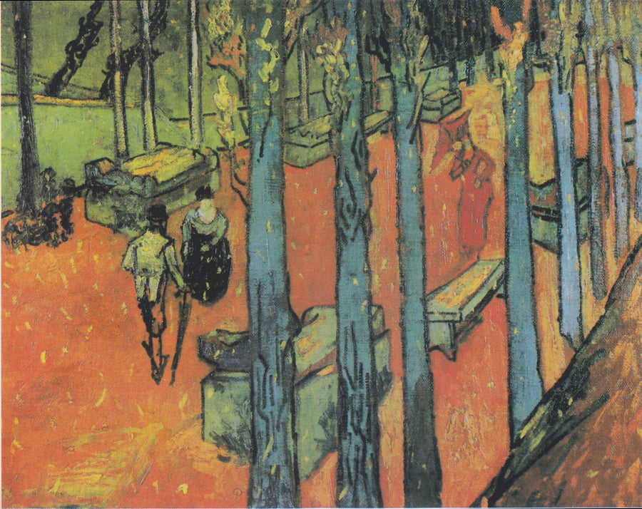 Alyscamps: Syksyn lehdet putoavat - Vincent van Gogh