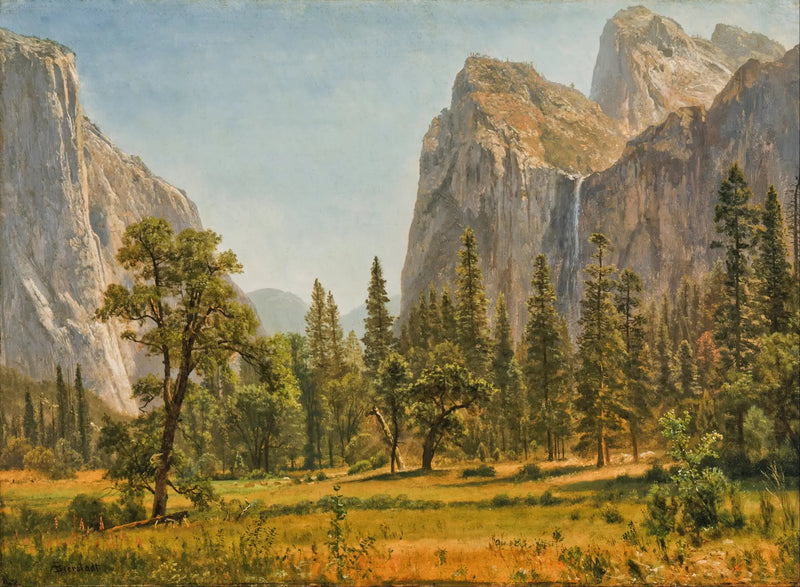Morsiamen harson putoaminen Yosemite-laaksossa - Albert Bierstadt