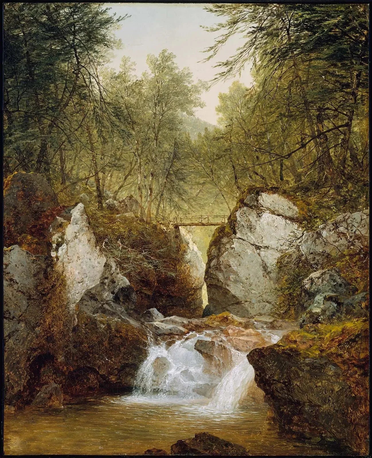 Chutes de Bash-Bish, Massachusetts - John Frederick Kensett image 1 tableau peint à l’huile sur toile