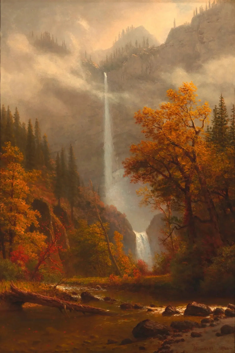 Multnomahin putoukset - Albert Bierstadt
