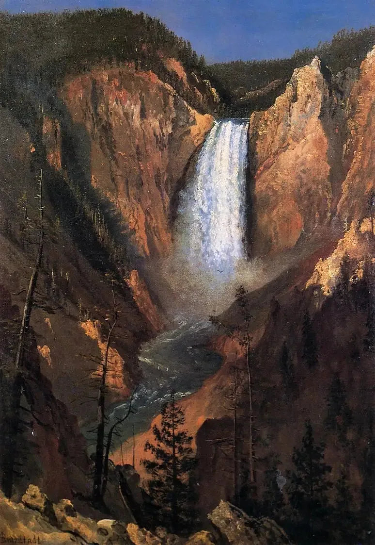 Yellowstonein putoukset - Albert Bierstadt