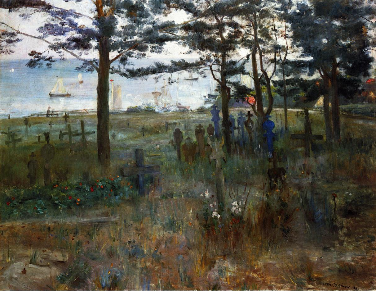 Nidan kalastajien hautausmaa Kuurin kynnässä - Lovis Corinth