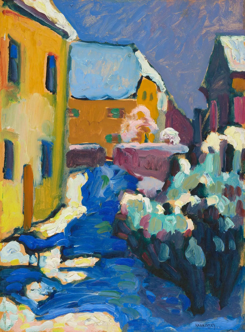 Kochelin hautausmaa ja pappila - Vassily Kandinsky