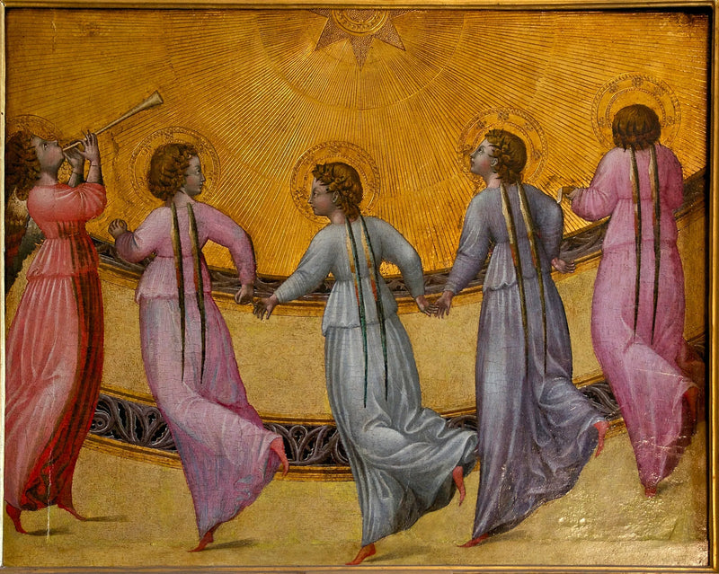 Viisi tanssivaa enkeliä - Giovanni di Paolo