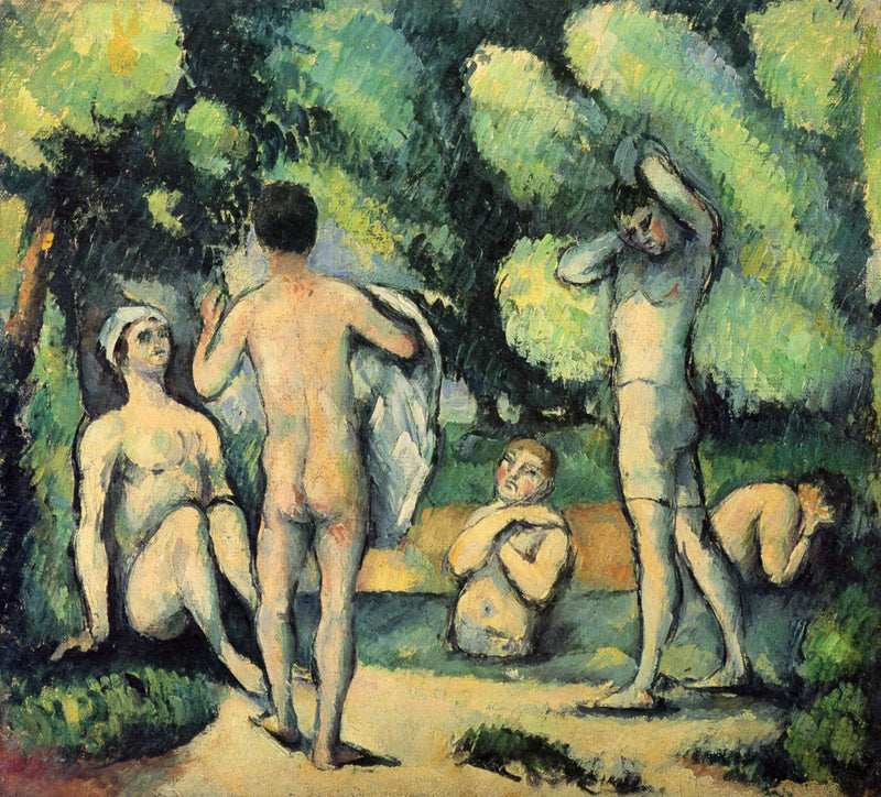 Viisi uimaria - Paul Cézanne