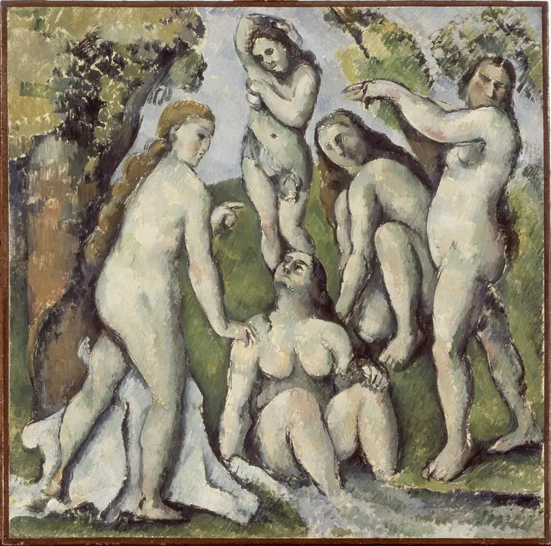 Viisi uimaria - Paul Cézanne