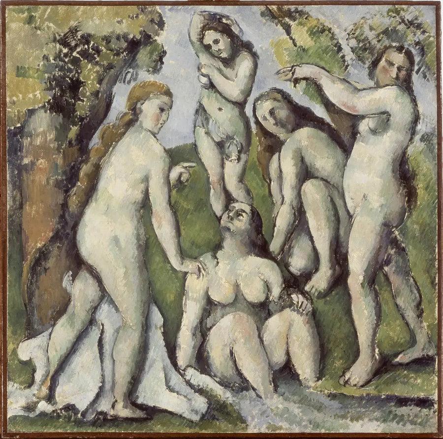 Viisi uimaria - Paul Cézanne