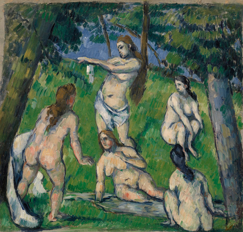 Viisi uimaria - Paul Cézanne